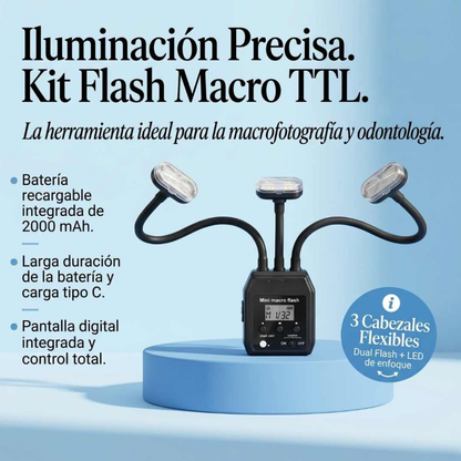 [locale:es] Iluminación Precisa - Kit Flash Macro TTL