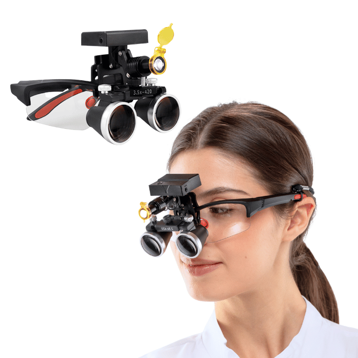 Lupa X1 PRO con Lentes de 2,5x/3,5x y Lámpara sin Cable Recargable