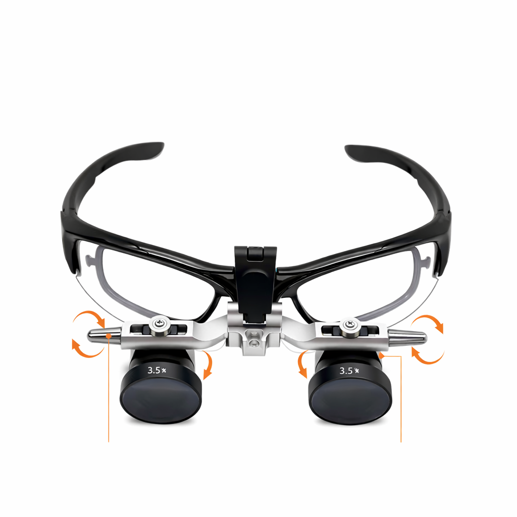 Lupa T1 con Ajuste Interpupilar y Lámpara Frontal