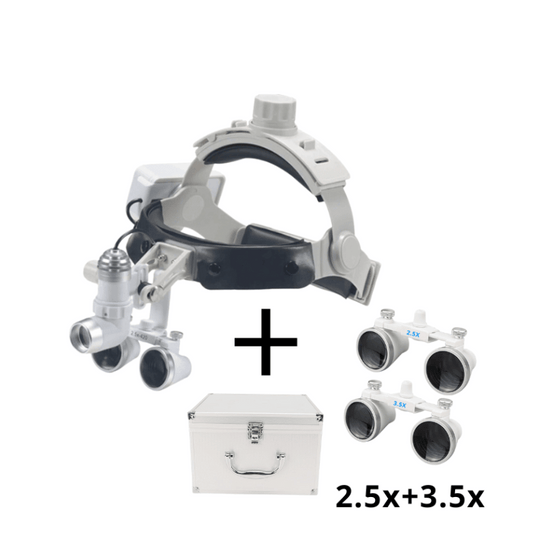 Kit Completo Lupa Pro Vision S con Lentes de 2.5x y 3.5x + Maletín de Metal - Madicaza
