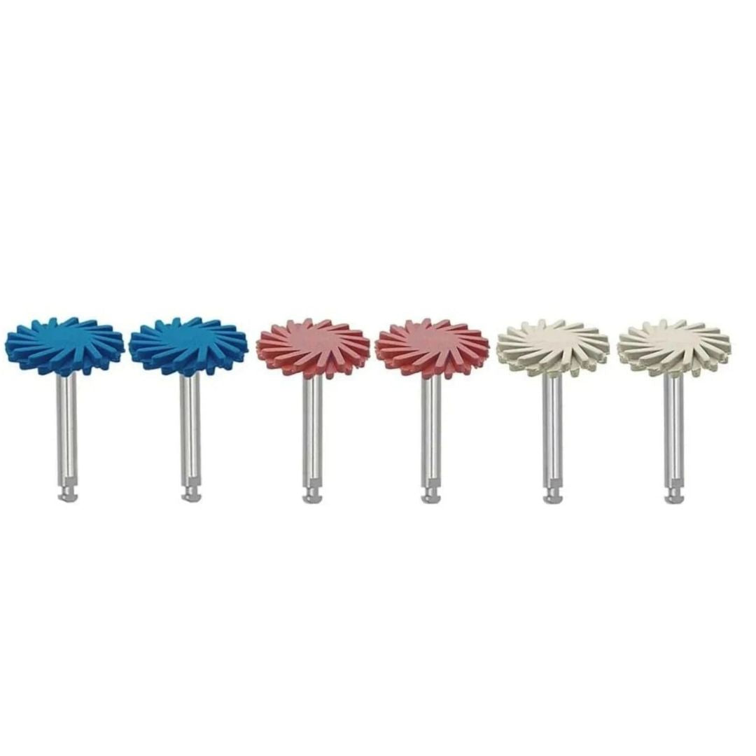 Sistema de Pulido Diamantado RA (baja velocidad) para Resina y Cerámica – 6 Piezas