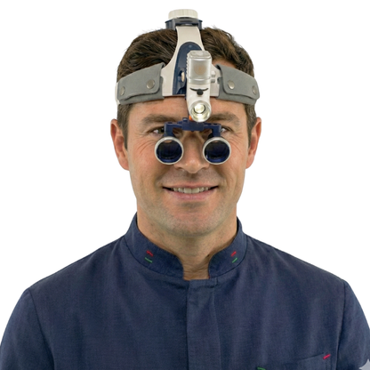 Lupa Quirúrgica con Lentes de 2.5x/3.5x y Linterna Superpotente de 80,000 lúmenes