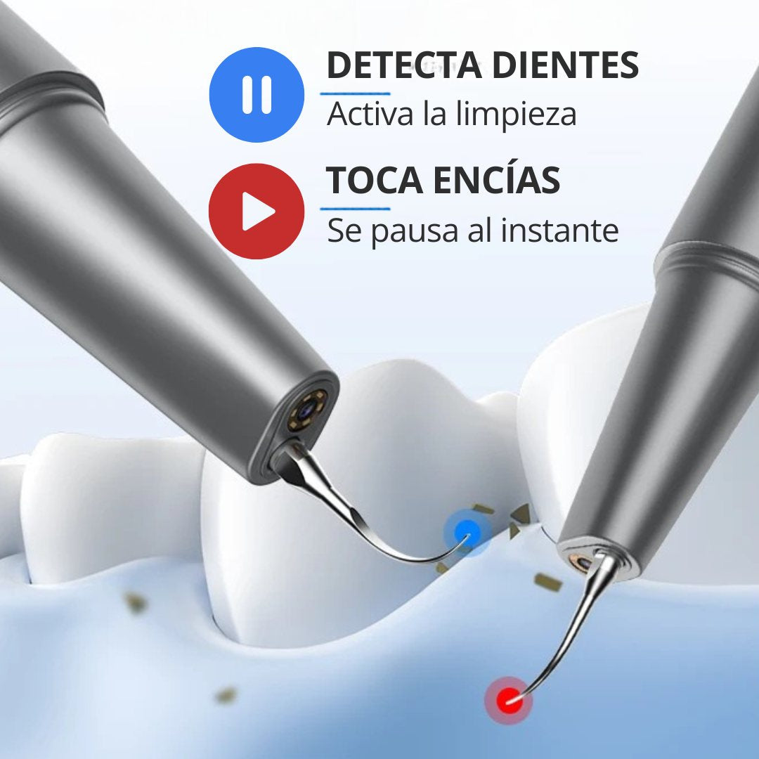 Sensor inteligente: detecta el diente y activa la limpieza, se pausa al tocar la encía